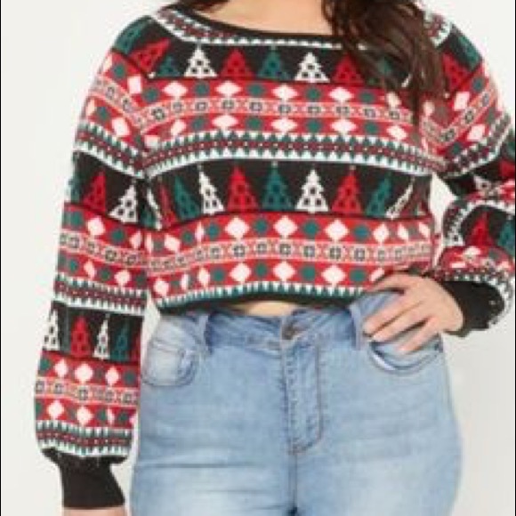 Tacky Christmas Cropped Sweater | Poshmark